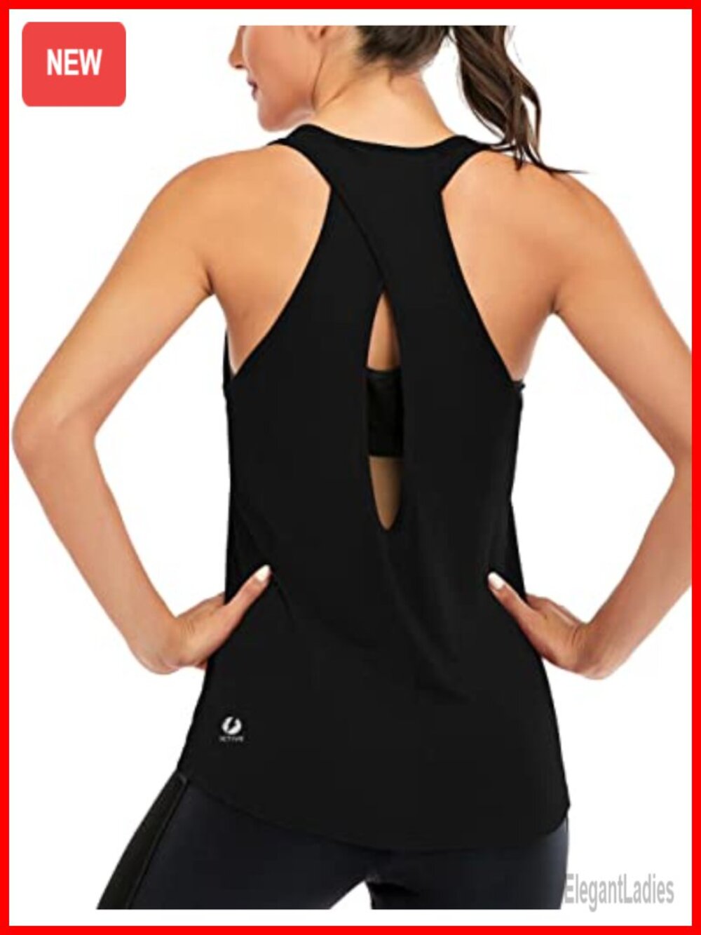Cross Backless Workout Tank Top Racerback Open Back Yoga Running Gym Top